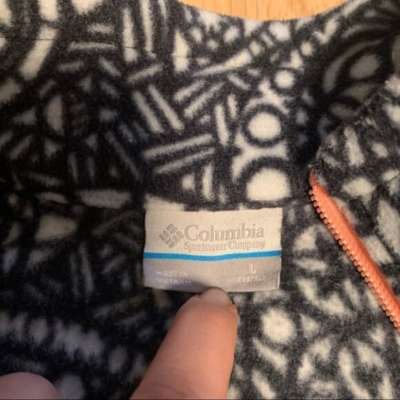 Girls Printed Columbia Zip Up Jacket Size Large - Picture 4 of 13